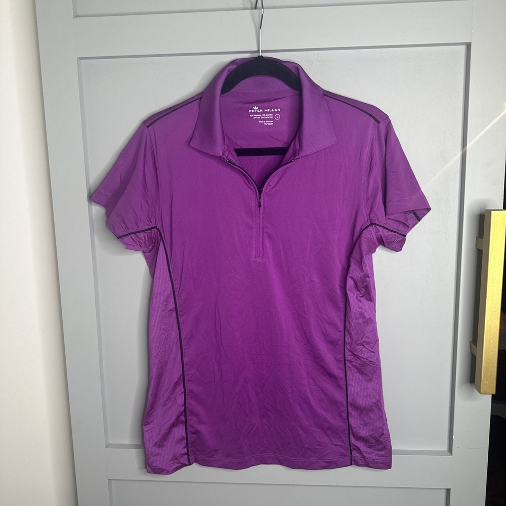 NWT Peter Millar Crown Sz L 1/4 Zip Golf Pickleball Tennis Performance Top Women